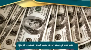 تغير جديد في سعر الدولار بمصر اليوم الأربعاء.. كم بلغ؟